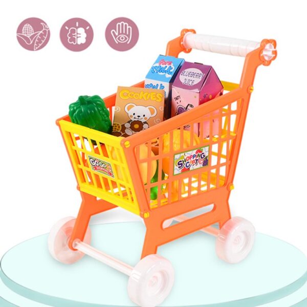 Kids Shopping Trolley Cart With Rich Accessories