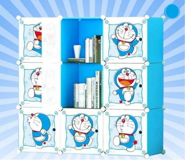 9- CUBES, KIDS STORAGE WARDROBE (DOREMON)
