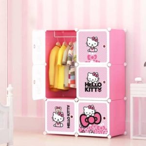 6- CUBES, KIDS STORAGE WARDROBE (KITTY)