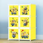 6- CUBES, KIDS STORAGE WARDROBE (MINION)