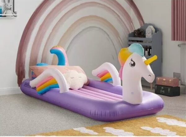 BESTWAY INFLATABLE DREAMCHASER KIDS UNICORN AIRBED WITH BACKREST