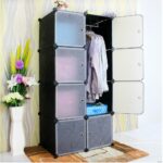 KIDS 8-CUBES STORAGE WARDROBE (PLAIN BLACK)