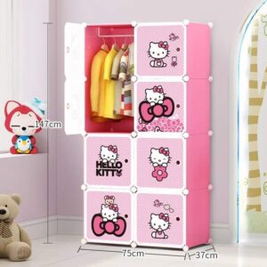 KIDS 8-CUBES STORAGE WARDROBE (KITTY)
