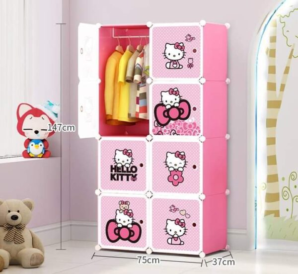 KIDS 8-CUBES STORAGE WARDROBE (KITTY)