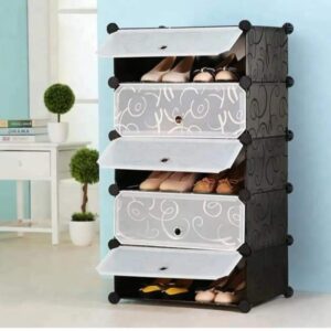 Large Shoe Racks With Doors, Shoe Organisers, Multipurpose Racks (5-layers)