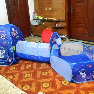 KIDS POP UP PLAY TUNNEL TENT HOUSE(SPACE THEME TUNNEL TENT 3 PCS)
