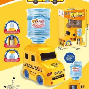 Mini Water Dispenser for Kids - Cute Design Dispensers - School Bus, Fire Truck, Dino, Train Dispenser