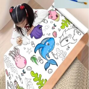 Drawing & Colouring Paper Roll for Kids With Free Paints & Paint Brush