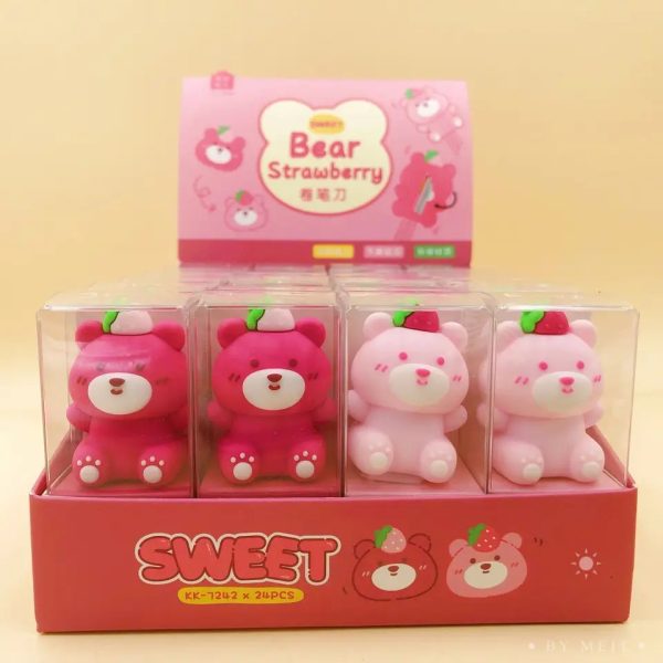 CUTE STRAWBERRY BEAR PENCIL SHARPENER