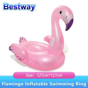 FLAMINGO INFLATABLE SWIMMING RING (4.2 FEET)