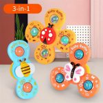 Baby Rotating Rattles Set With Suction Cup- 3 Pcs