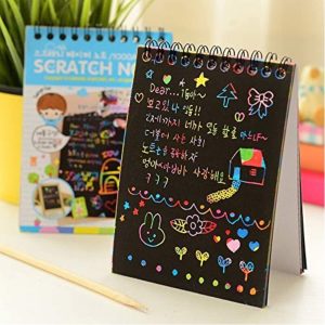 RAINBOW SCRATCH NOTEBOOK - COLOURFUL MAGIC SCRATH BOOK (LARGE)