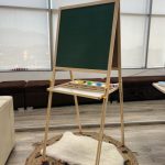 KIDS DOUBLE SIDED MAGNETIC LEARNING AND DRAWING BOARD EASEL 2 IN 1