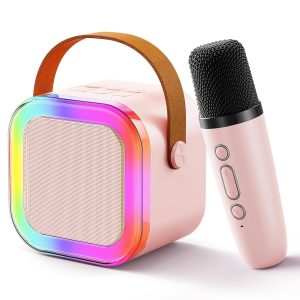 WIRELESS MICROPHONE WITH PORTABLE BLUETOOTH SPEAKER, KARAOKE MACHINE FOR KIDS & ADULTS