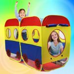 KIDS POP UP PLAY TENT HOUSE - BUS SHAPED