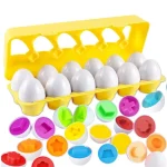 KIDS COLORFUL EGG MATCHING SET - EARLY LEARNING FINE MOTOR SKILLS PUZZLE FOR YOUNGSTER
